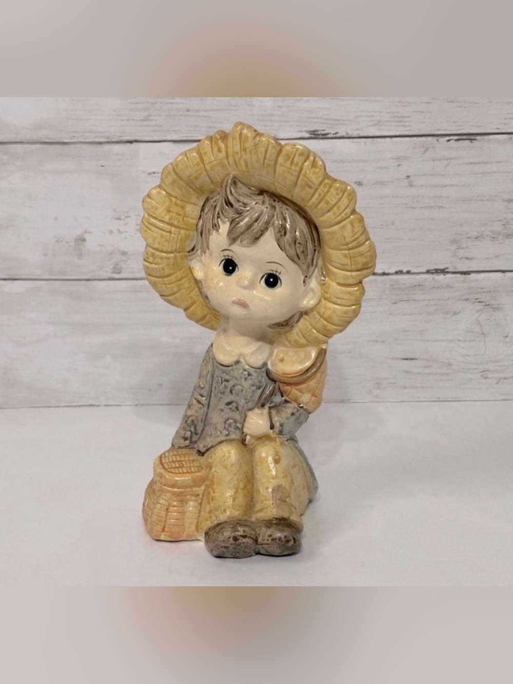 Vintage Peter John Child Fishing Coin Bank